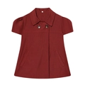 Camicia vintage a quadretti da donna con colletto a revers e bottoni - S / Rosso