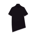 Vintage Strickoberteil für Damen mit Stehkragen, kurzen Ärmeln und asymmetrischem Saum - S / Schwarz