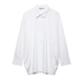 Klassiek wit gestreept damesshirt met lange mouwen en een losse, casual pasvorm - XS / Wit Gestreept