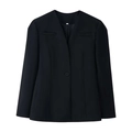Klassischer schwarzer Damenblazer mit V-Ausschnitt und Einknopf-Design für Business - S / Schwarz