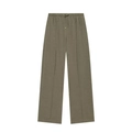 Detail of olive green trousers showing drawstring elastic waist and vertical seam lines - XS / Olive Green Pants