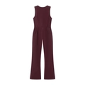 Combinaison de ski sans manches bordeaux profond pour femme avec jambes larges - XS / Rouge Foncé