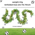 Grün-goldene Fußball-Lametta-Girlande, 2 Meter lang, für Fußball-Themenparty-Dekoration - 2 Meter / Gold Grün