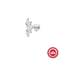 925 sterling silver marquise crystal heart flat back cartilage stud earring for women - Marquise Cluster Zirconia / 1.2*8mm / White Gold