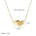 Elegant 18K gold plated titanium necklace featuring a twisted organic shaped pearl pendant - Irregular Twisted Style (XL-004)