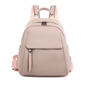 Minimalist soft leather backpack for women in light pink finish with textured lychee grain - Small (25x20x12cm) / Light Pink