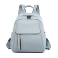 Women's minimalist soft leather backpack in mist blue with litchi texture finish - Small (25x20x12cm) / Light Blue