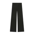 Pantalón negro minimalista de talle alto con pernera ancha y corte recto profesional - XS / Pantalones Negros