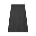 Jupe trapèze en maille gris anthracite au design minimaliste avec taille haute sur blanc - S / Jupe Gris Foncé