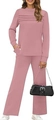 Détail de l'ensemble de détente rose montrant le haut plissé et la poche latérale - Rose