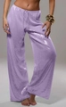 Pantalon à paillettes lavande à taille haute et jambe large avec cordon de serrage - Violet
