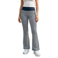 Pantalones de campana de talle alto para mujer con rayas horizontales en blanco y negro - S / Rayas Blancas y Negras (Raya No. 1)