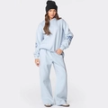 Chándal azul claro con sudadera con capucha y pantalón con estampados de lazos azules - S / Azul