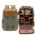 Large capacity waterproof camera backpack for DSLR and drone photography - Drone Version / Apple Green
