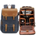 Large capacity waterproof camera backpack with compartments for DSLR and drone storage - Drone Version / Sapphire Blue