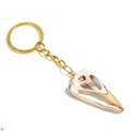 Ocean style natural shell keychain with gold-plated trim and spiral shell structure - 9# (Natural Shell Section)