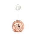 Rose gold disco ball card holder with mirrored glass tiles for wedding table decor - Disco Ball Clip / 5cm Rose Gold Ball Holder