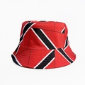 2026 World Cup reversible bucket hat with red, black, and white geometric stripes - Trinidad and Tobago Red Black Colorblock Style