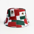 Reversible bucket hat featuring the Mexico national flag design for soccer fans - Mexico Full Color Print Style