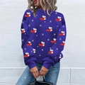 Jersey navideño azul de punto con copos de nieve y patrones de calcetines festivos - S / Azul