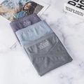 Lace low-waist maternity cotton panties in purple, light blue, and gray colors - M / Blue Purple and Gray