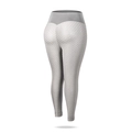 Graue Yoga-Hose mit hoher Taille, Wabenmuster-Struktur und Push-up-Effekt für Damen - S / Grau