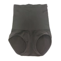 Detalle de faja moldeadora sin costuras negra de talle alto con textura de compresión - XS/S / Negro