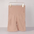 Macro detail of high-waisted seamless shaping panties in skin tone with compression texture - S / Comfort Nude / Nude