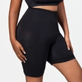 Pantalón moldeador negro sin costuras de talle alto con control de abdomen fuerte - XS / Negro
