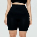 Women's black high waist tummy control shapewear with seamless lifting fabric - S / Comfort Black / Black