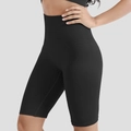 Pantalones cortos moldeadores negros sin costuras de talle alto con control de abdomen - XS / Negro