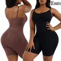 Set of two seamless shapewear bodysuits in black and coffee for tummy and hip control - 3XL / Black & Brown Combination