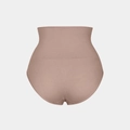High-waisted seamless shaping thong for women in a neutral nude color finish - S / Briefs / Nude