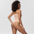 Ärmelloser Body-Shaper in Nude mit nahtlosem Tanga-Schnitt für Damen - S / Hautfarbener Tanga-Stil