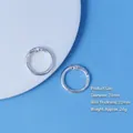 Silver 23mm metal spring O-ring gate buckle for keychains with 2.5mm thickness - Silver White (Outer Diameter 23mm)