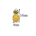 DIY yellow pineapple alloy enamel charm pendant with golden outline for jewelry making - Small Pineapple
