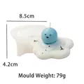 Schmelzender Schneemann Silikonform für DIY Weihnachtskerzen, 8,5 cm Durchmesser - Schmelzender Schneemann / 80g