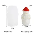 Moule en silicone pour bougies bonhomme de neige de 13cm pour savon artisanal de Noël - Bonhomme de neige / 180g
