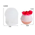 Moule en silicone pour bougies boules de Noël avec texte Merry Christmas et relief de nœud - Fruits De Noël 132 G