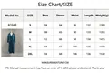 Size guide for velvet coat showing bust, sleeve, waist, and length in CM for S to 2XL - Teal