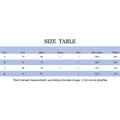 Detailed size guide table for floral vacation maxi dress including bust and waist measurements - S / Rainbow