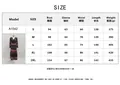 Detailed size guide table for V-neck long sleeve floral print dress in various sizes - S / Floral
