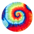 Buntes Regenbogen-Spiral-Badehandtuch und Picknickdecke für den Außenbereich - Rund / Regenbogenfarben