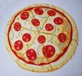 Creative round pizza printed beach towel with realistic pepperoni and cheese pattern - Pizza Print (st2190)