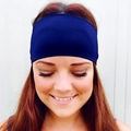 Fascia larga elastica per yoga blu navy per fitness e styling sportivo - Blu