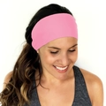 Elastic wide pink yoga headband for women, breathable moisture-wicking sports hairband - Pink