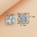 Silver drum set alloy DIY jewelry charm with rhinestones and 2.1cm size markings - 2.1CM×2.1CM / Drum Kit Silver
