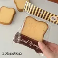 Cute toast bread shaped dishwashing sponges in 2-piece pack for kitchen cleaning - Toast Bread Shape