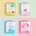 Portable folding makeup mirrors in four summer designs with sparkling quicksand finish - Summer Vibes Series (Rectangular)