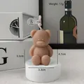 Adorable brown bear-shaped scented candle for mini home decor and birthday gift, 17g - Bear / Brown/Sandalwood